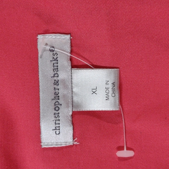 NWOT Women's Christopher & Banks size XL Coral colored button down Jacket - Picture 7 of 10